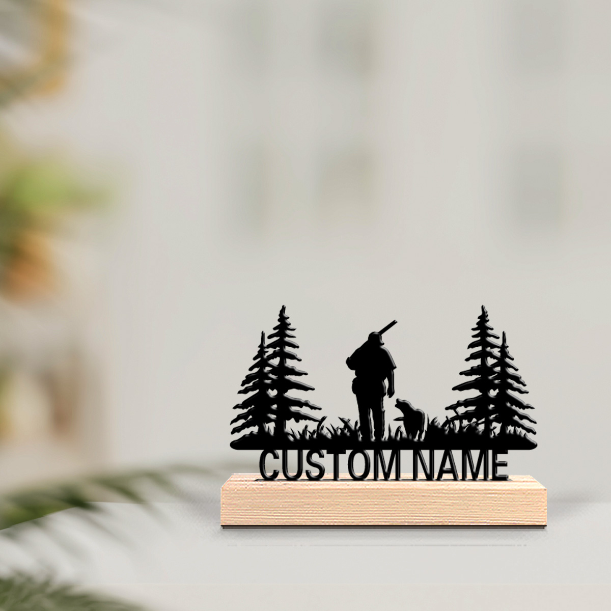 Hunting Outdoor Christmas Decorations - 1개 패션 맞춤형 사냥꾼과 사냥개 금속