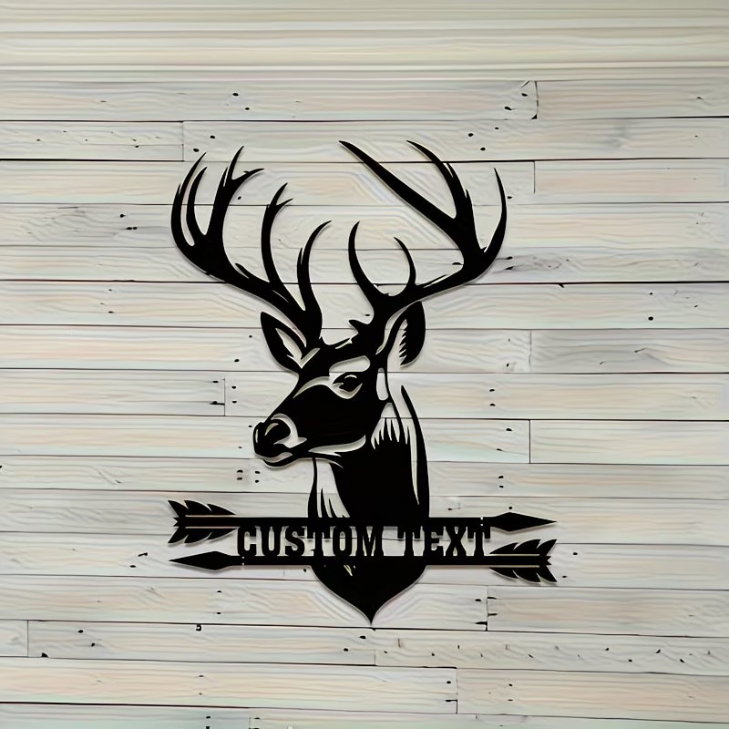 Hunting Outdoor Christmas Decorations - 맞춤형 사슴 머리 금속 벽 장식,