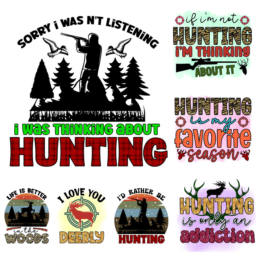 Outdoor Hunting Pictures - 헌팅 시즌 아이언온 패치 DIY 티셔츠
