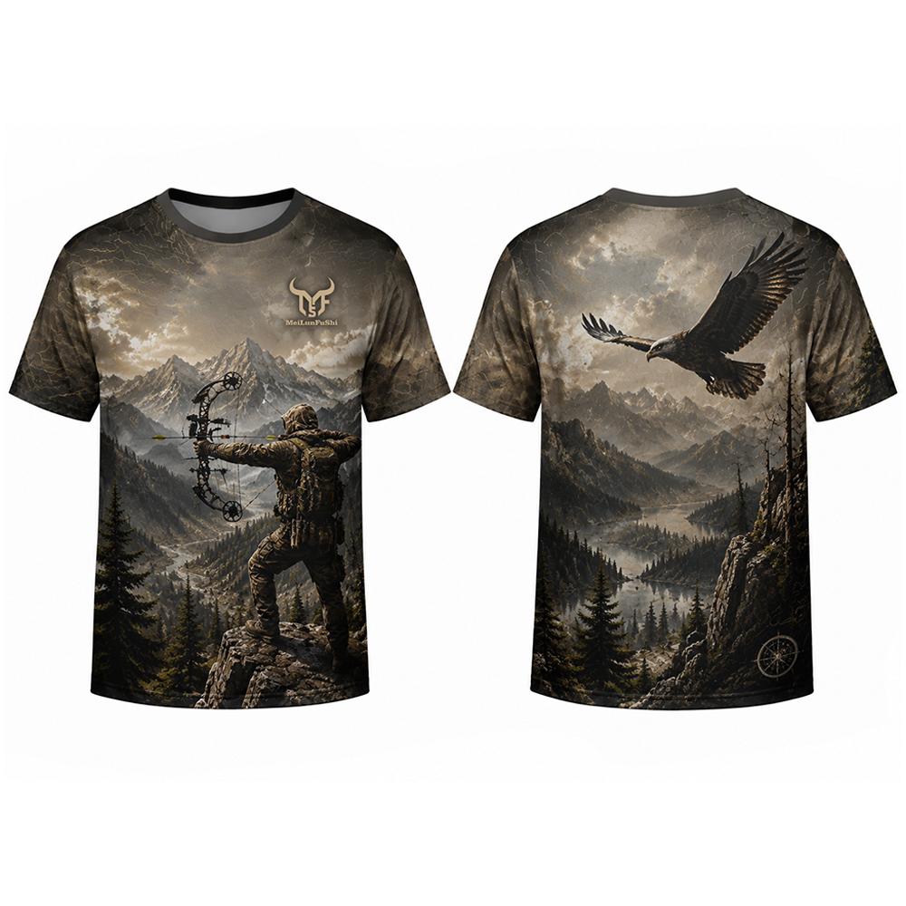 고딕 해골 궁수 3D 프린트 티셔츠 다크 포레스트 크로 - Outdoor Hunting Graphic Tees 리뷰 및 가격