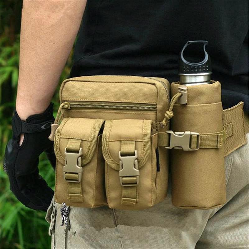 1Pc 전술 남성 허리 팩 나일론 하이킹 물병 전화 파 - Outdoor Hunting Packs 리뷰 및 가격