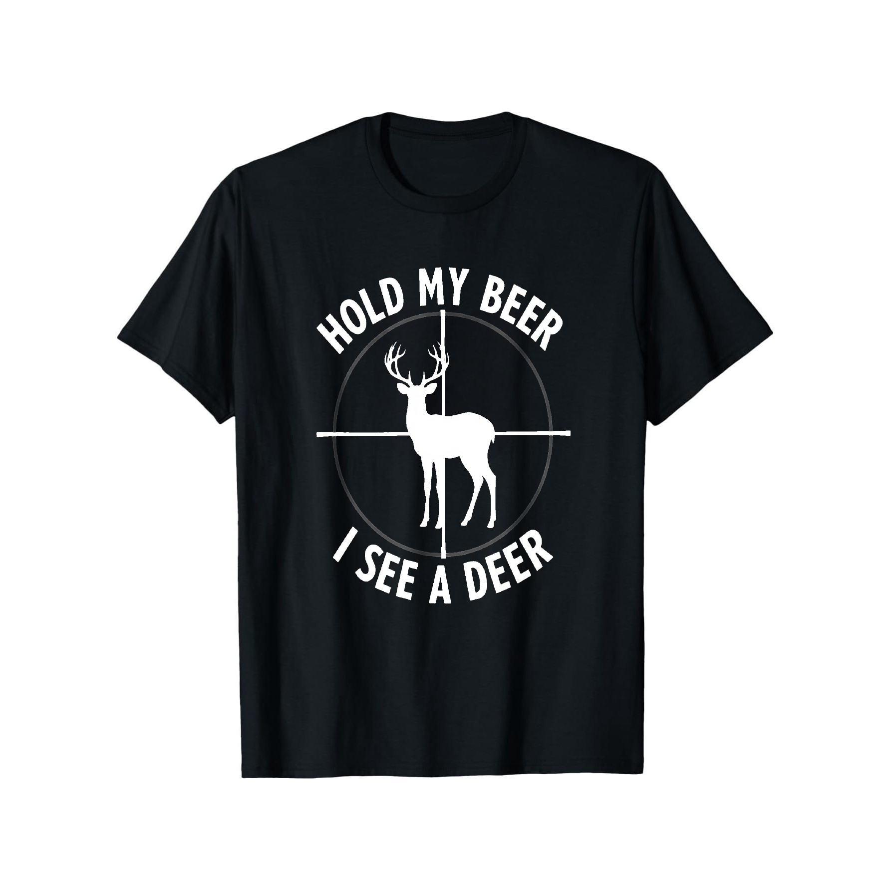 내 맥주를 잡아주세요. 사슴이 보입니다. 재미있는 사냥 - Outdoor Hunting Graphic Tees 리뷰 및 가격