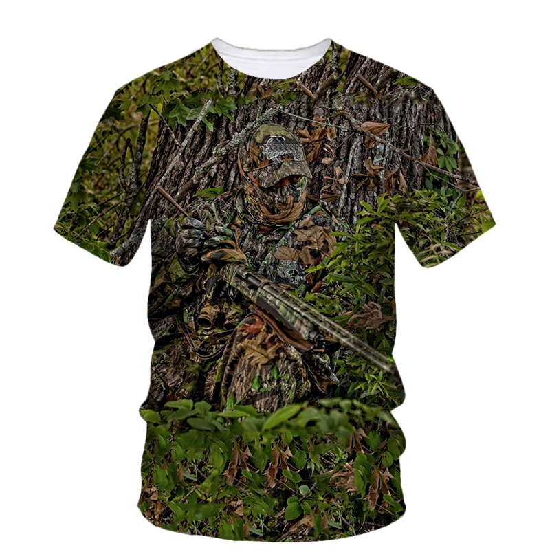 남성용 사냥 카모 그래픽 티셔츠, O넥 반팔 티셔츠,  - Outdoor Hunting Graphic Tees 리뷰 및 가격