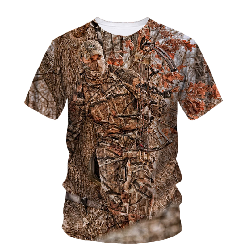 남성용 사냥 카모 그래픽 티셔츠, O넥 반팔 티셔츠,  - Outdoor Hunting Graphic Tees 리뷰 및 가격
