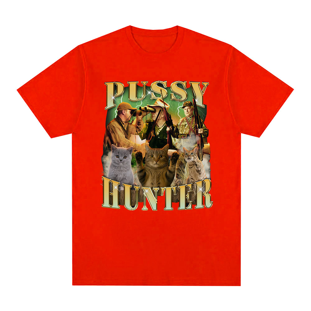 남녀공용 여름 빈티지 사냥 고양이 그래픽 티셔츠 오버사 - Outdoor Hunting Graphic Tees 리뷰 및 가격
