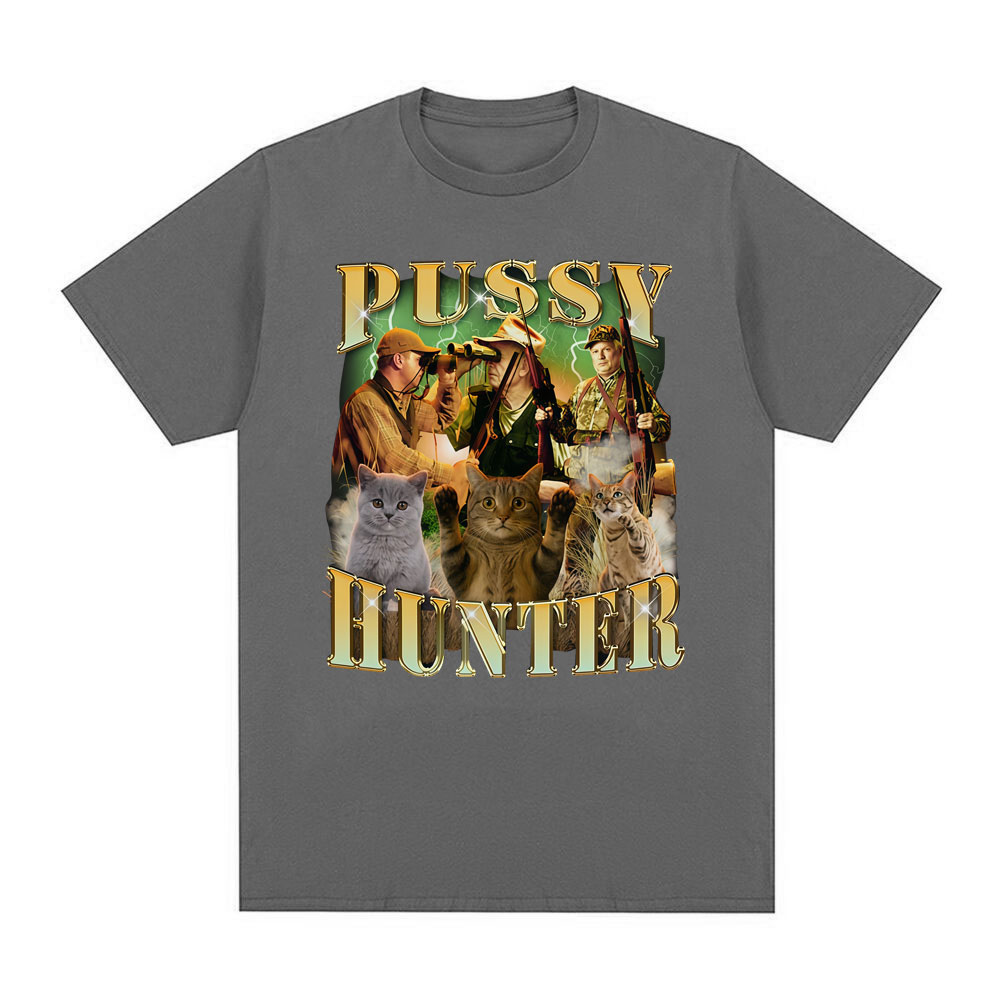 남녀공용 여름 빈티지 사냥 고양이 그래픽 티셔츠 오버사 - Outdoor Hunting Graphic Tees 리뷰 및 가격